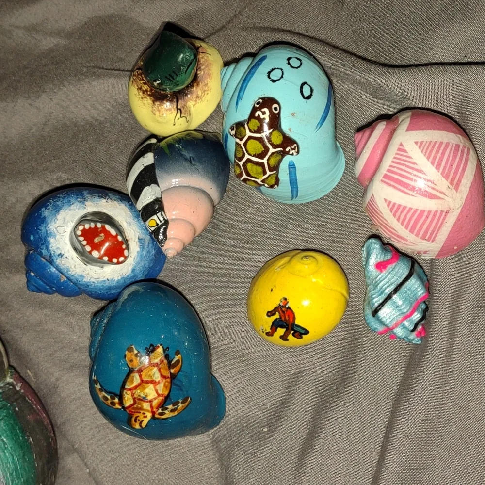 Hand painted hermit crab shells
